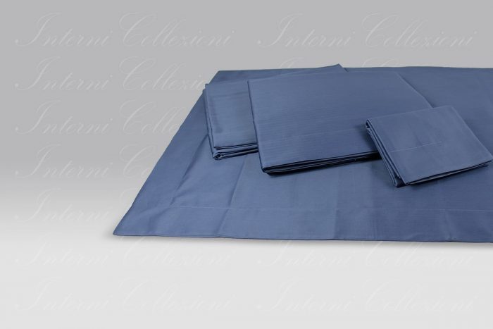 Completo Lenzuola Maine raso classic blu Micol