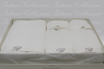 Set Spugna 5 Pezzi Benessere bianco Blumarine