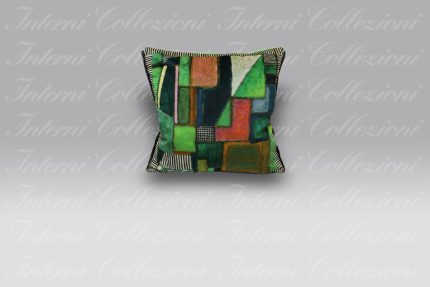 Cuscino Raku patchwork emerald Designers Guild