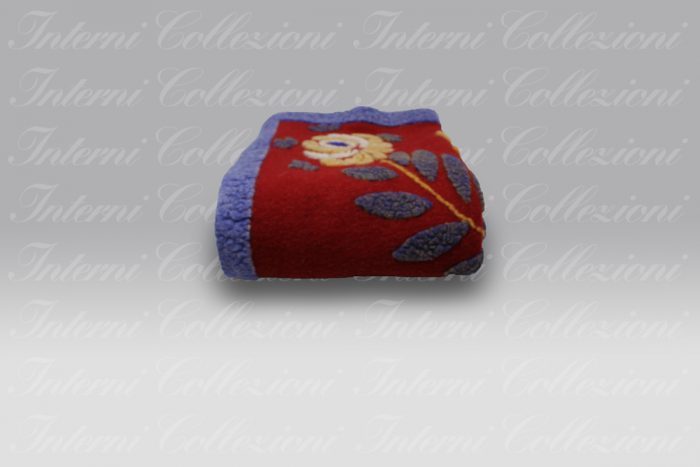 Plaid Boiled Wool Rabbit Home rosso Frati Home