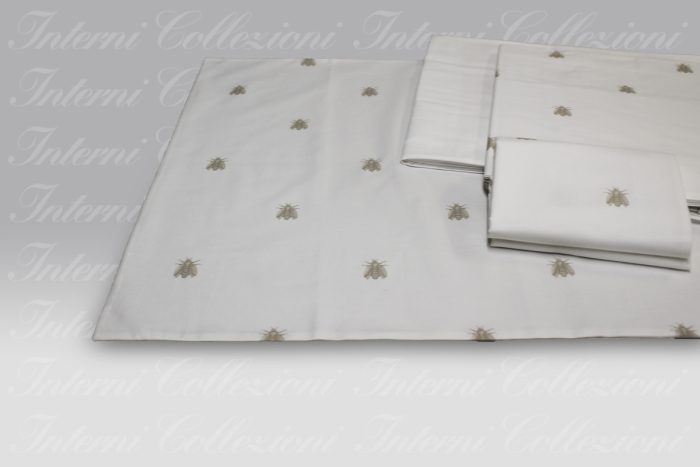 Completo Lenzuola Rapsodie bianco-beige Mastro Raphael