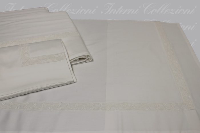 Completo Lenzuola Romanza latte David Home Collection